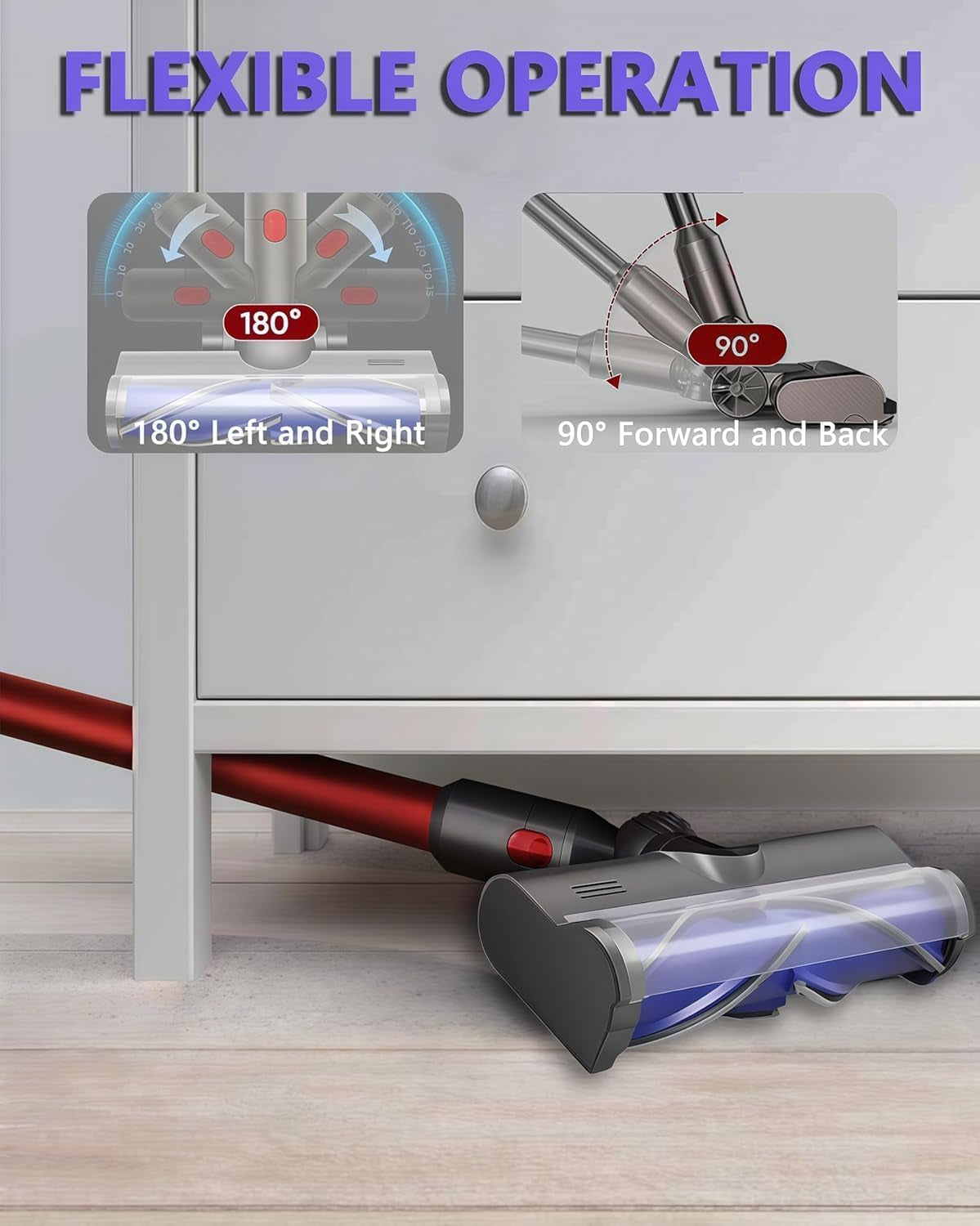 Staubsaugerkopf Ersatz Für Dyson V15 V11 V10 V8 V7, Staubsaugeraufsatz Mit Grünem Led-Licht & Verwicklungsfreier Rollenbürste, Hartholz- Und Teppichbodenreinigungszubehör