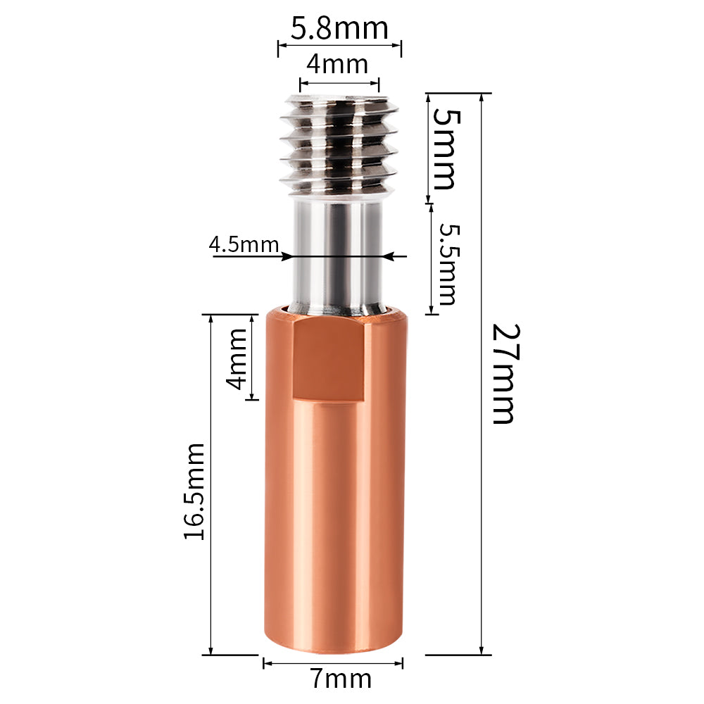 Titanium Alloy All Metal Heat Break - Kehle - Throat for Ender 3 CR-10 Hotend