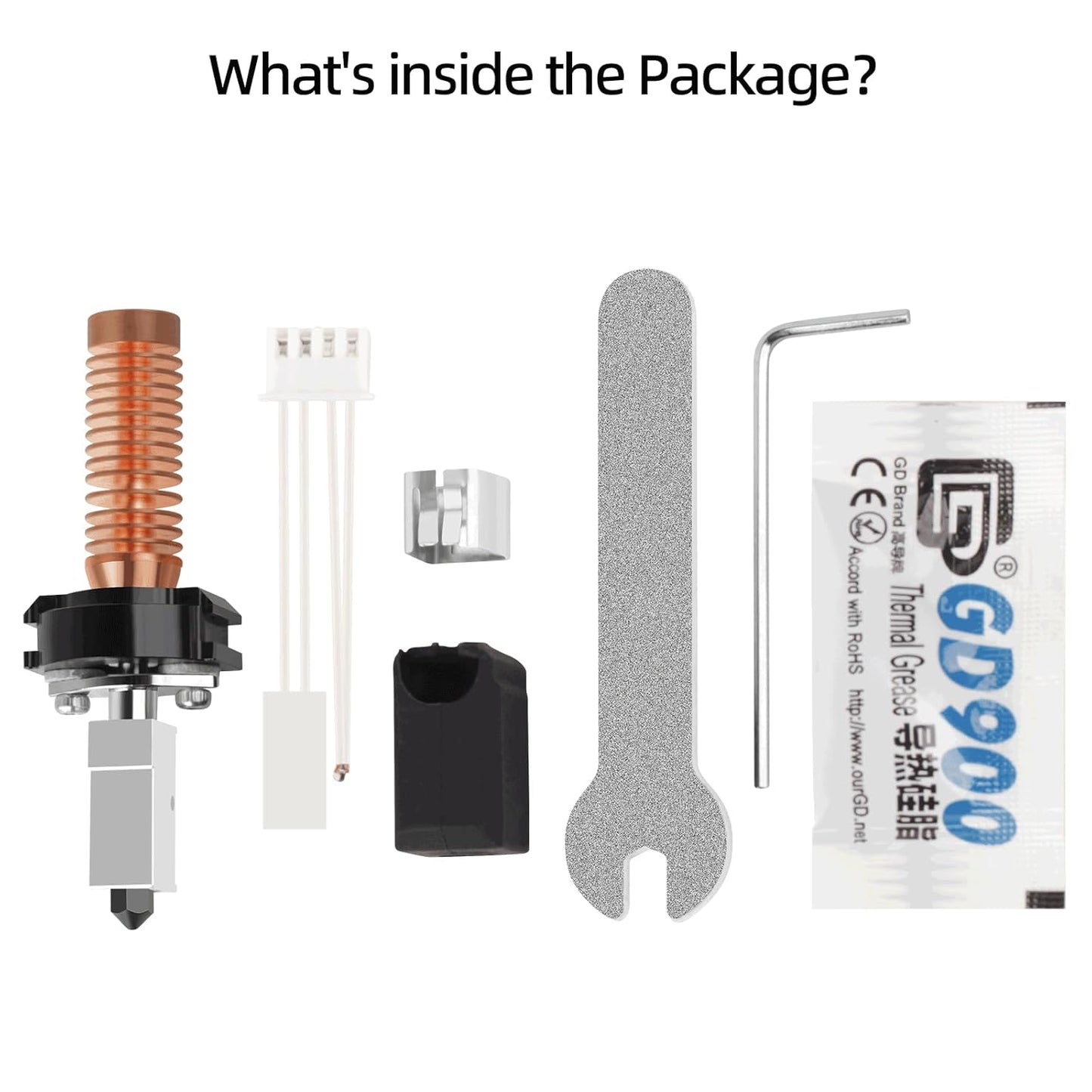 Upgrade Keramik Hotend Kit for Flashforge Adventurer 5M/5M Pro 3D Drucker,Schnelles Aufheizen Schnell Abnehmbare 0.4Mm Gehärtete Düse+Verchromter Messing-Heizblock Integrierte Struktur