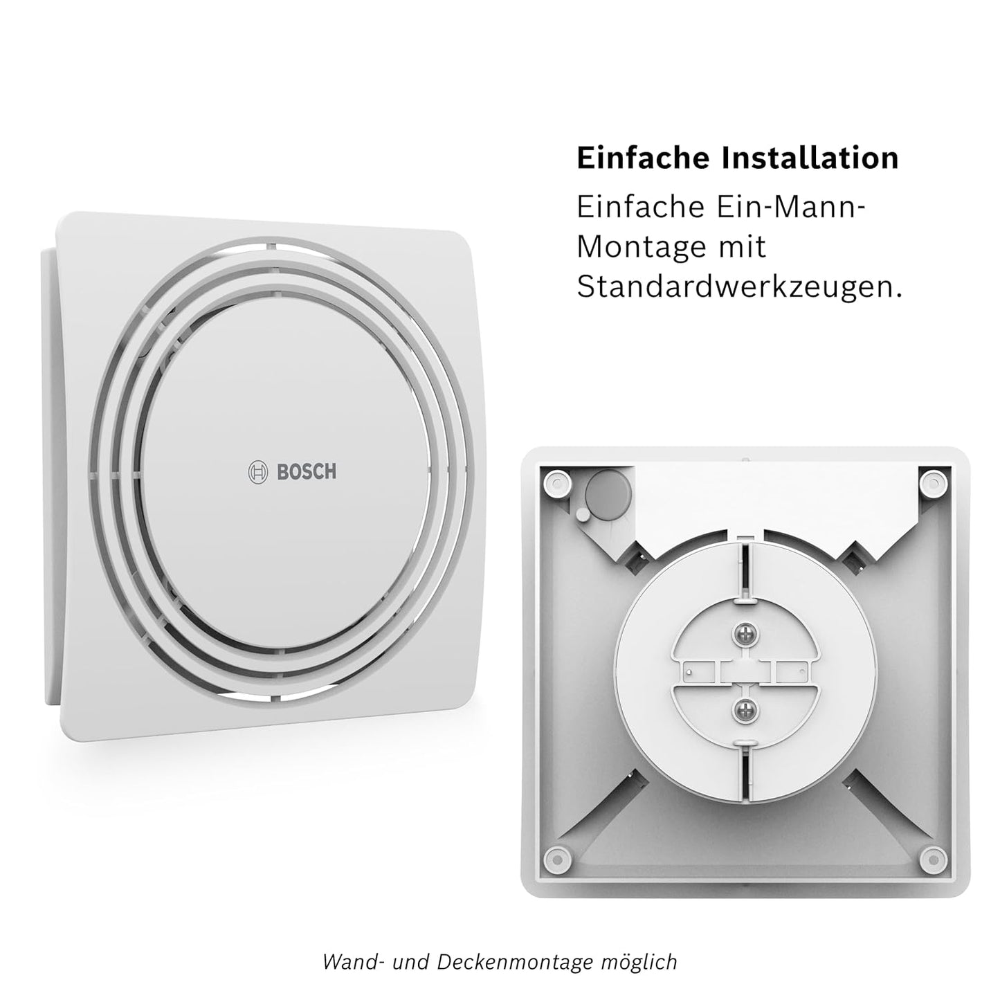 Bosch - Leiser Badlüfter 1900 DH W100 - Mit Feuchtigkeitssensor