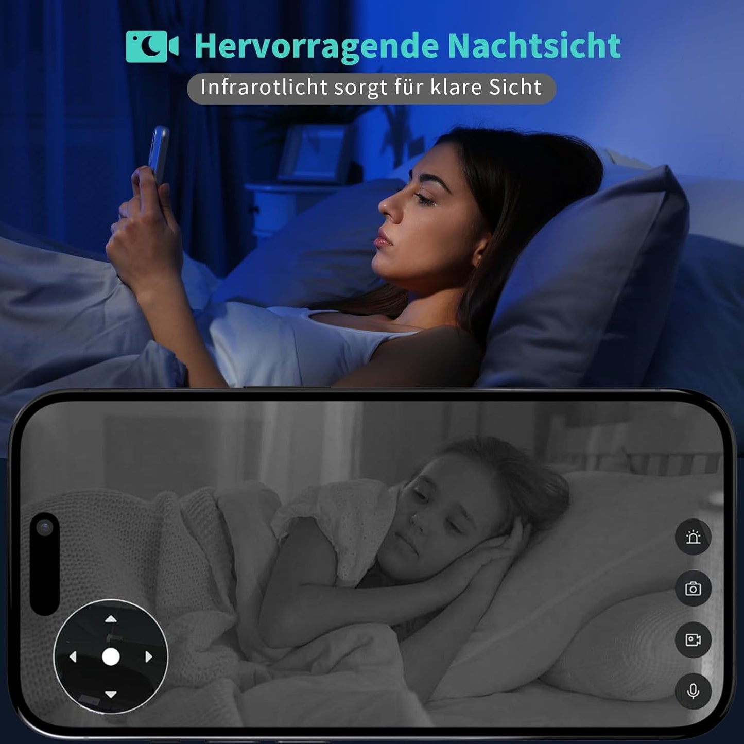 3K Überwachungskamera Für Den Innenbereich,360°,5G Und 2.4G Wlan,Bewegungserfassung,Nachtsicht,Zwei-Wege-Audio,Kompatibel Mit Alexa Und Google Assistant,Enthält 64G Tf-Karte