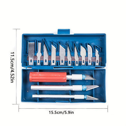 Skalpell Set - Bastelmesser - Schnitzmesser für 3D-Druck & Modellbau 13.Teilig