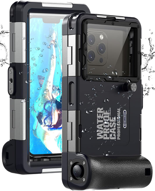 Unterwasser-Tauchgehäuse Für Iphone, Samsung Galaxy, Huawei Xiaomi Redmi Smartphones, Professioneller Schutz [15M/50Ft], Wasserdichte Hülle Für Schnorcheln, Surfen, Fotos & Videos (Schwarz)