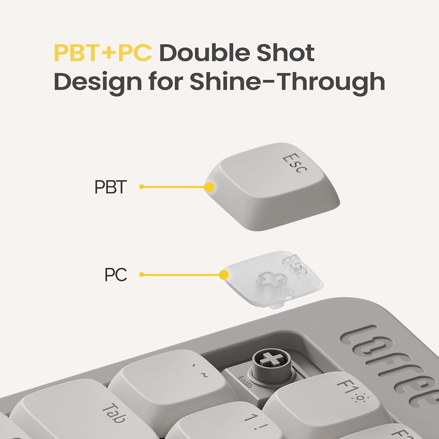 Flow Lite84 Tasten Low Profile Mechanische Tastatur, Swappable Wiederaufladbare Kabellose Tastatur Mit 2.4G Empfänger, Bluetooth Und Kabelanschluss Für Windows,Mac/Linear Switches(Marmor) Us-Layout