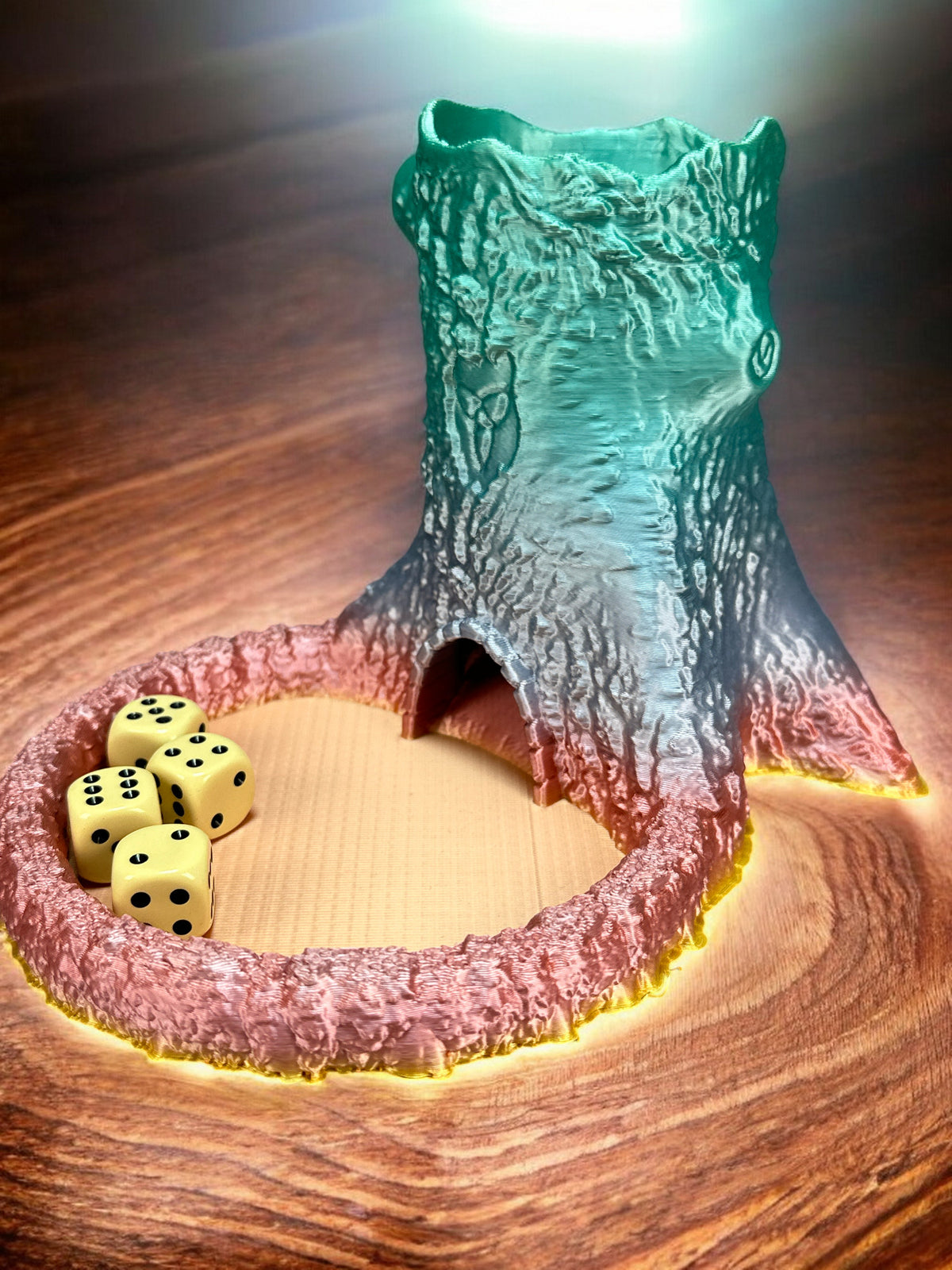 Würfelturm / Würfelhilfe - Natürliches Spielzeug aus nachhaltigem 3D-Druck – Ansicht 4