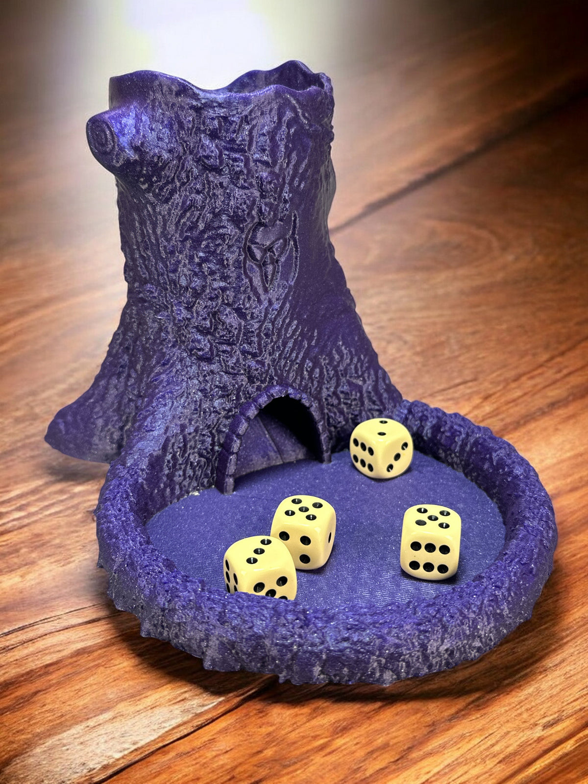 Würfelturm / Würfelhilfe - Natürliches Spielzeug aus nachhaltigem 3D-Druck – Ansicht 5