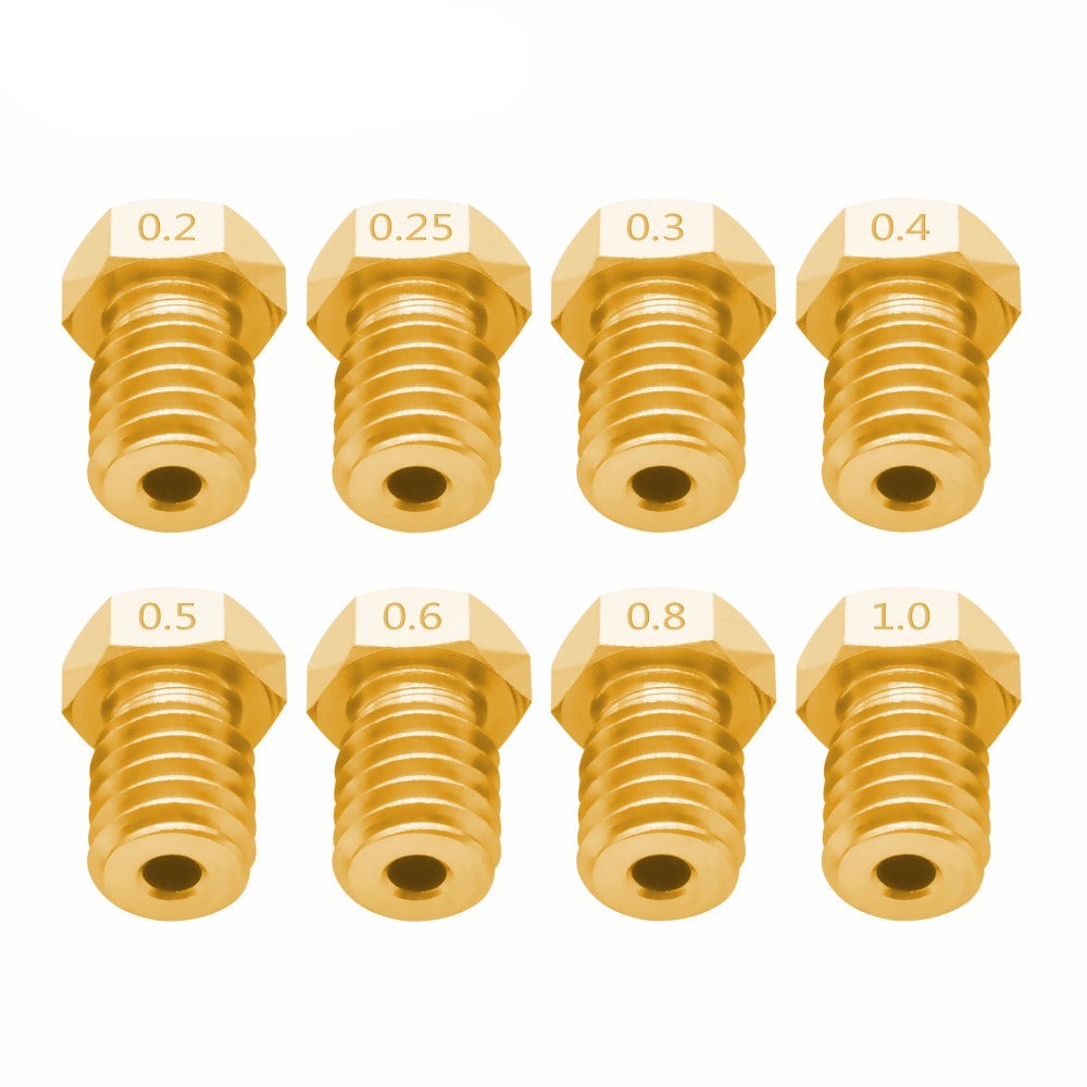 Messing Nozzeln für 3D-Drucker passend bei E3D Hot Ends V5, V6 – Ansicht 3