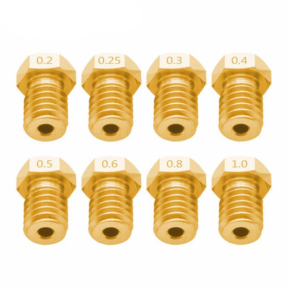 Messing Nozzeln für 3D-Drucker passend bei E3D Hot Ends V5, V6 – Ansicht 3