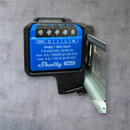 Shelly 1 Mini Gen3 DIN Rail Hutschienenhalter für eine 35 mm DIN Hutschiene – Ansicht 6