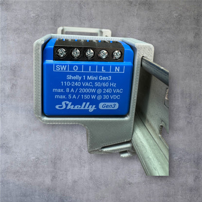 Shelly 1 Mini Gen3 DIN Rail Hutschienenhalter für eine 35 mm DIN Hutschiene – Ansicht 11