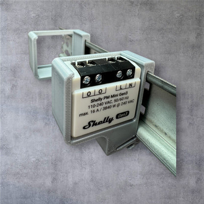 Shelly PM Mini Gen3 DIN Rail Hutschienenhalter für eine 35 mm DIN Hutschiene – Ansicht 6