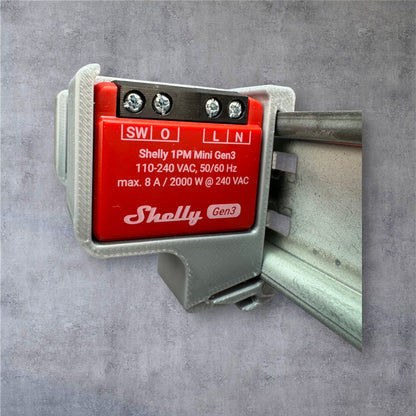 Shelly 1 PM Mini Gen3 DIN Rail Hutschienenhalter für eine 35 mm DIN Hutschiene – Ansicht 7