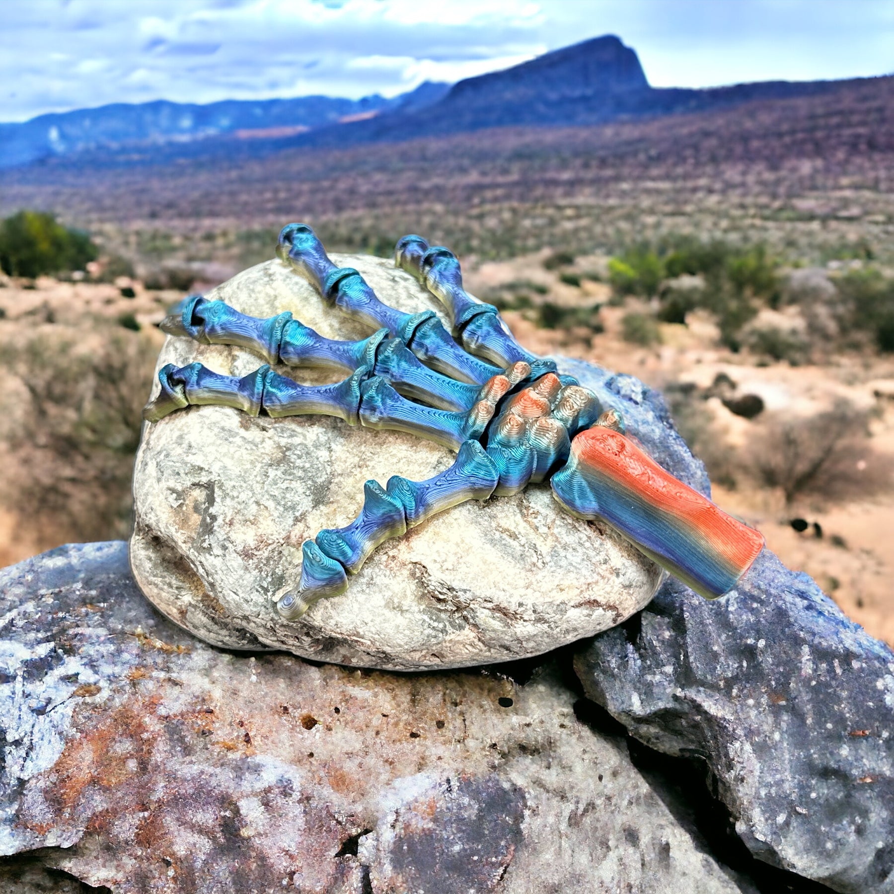 Flexible Skeletthand - Natürliches Spielzeug aus nachhaltigem 3D-Druck