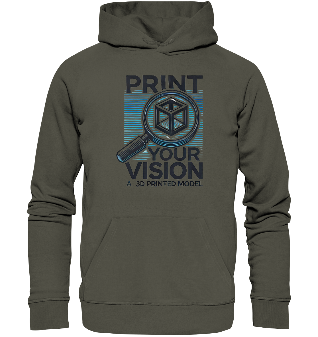 Kreative Hoodies mit dem Design „Print your Vision“  - Organic Hoodie