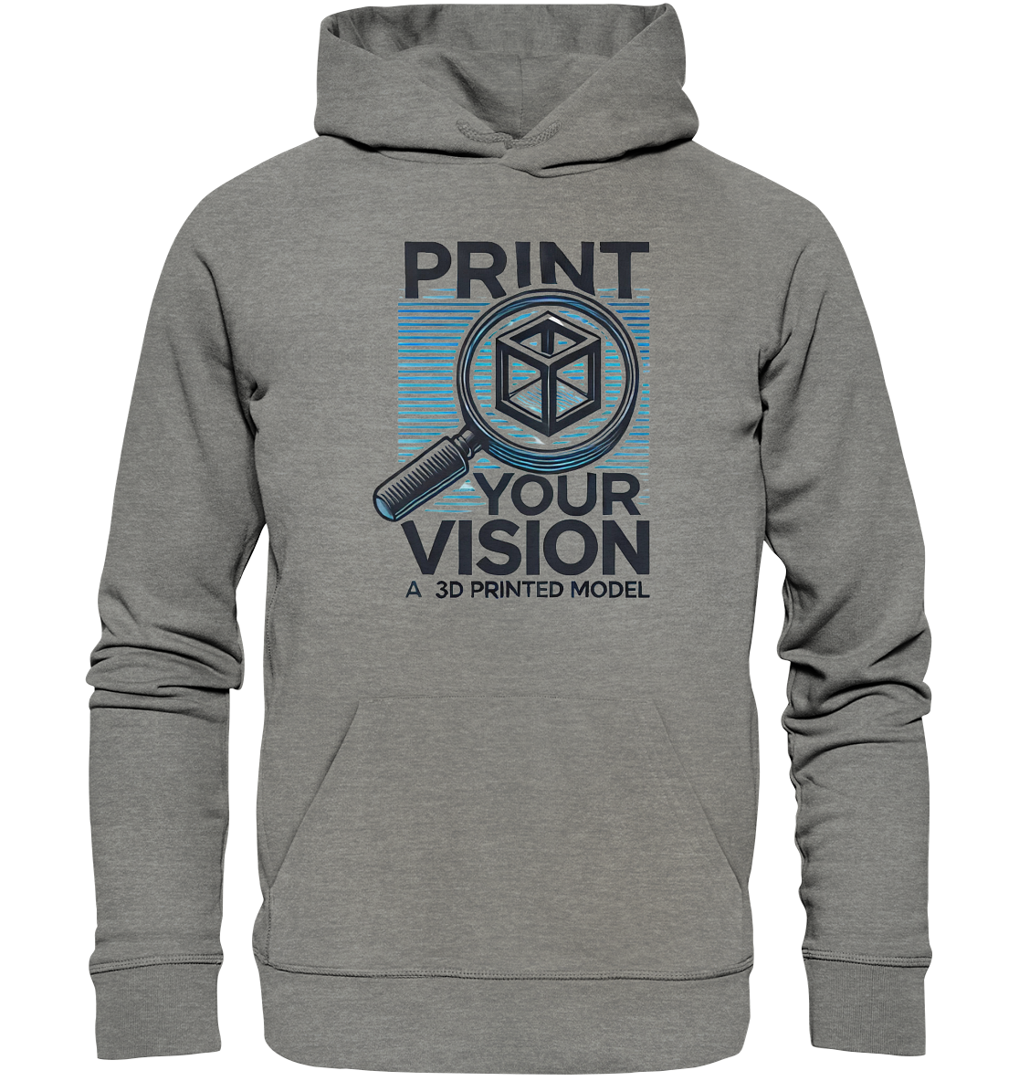 Kreative Hoodies mit dem Design „Print your Vision“  - Organic Hoodie